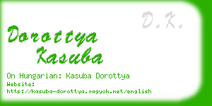 dorottya kasuba business card